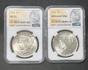 �Z�b�g?1922/1923 P PEACE S$1?90%�V���o�[?NGC�J�v�Z����MS6/BU?100���N�L�O���x��