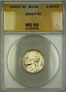 1943-P 5Xebv AJ펞 Vo[ WFt@[\ jbP 5ZgRC ANACS MS-66 (B)
