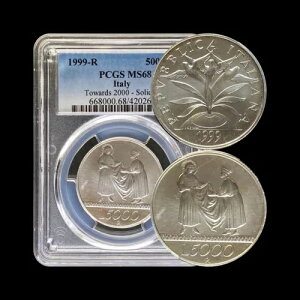 �C�^���A�B1999�N�A5000�����A��� - PCGS MS68 - �g�b�v�|�b�v?? 2000�N�Ɍ����āA�A��