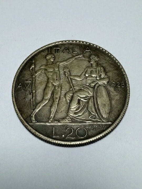楽天市場】イタリア ヴィットーリオ・エマヌエーレ3世 20リラ 1928年 