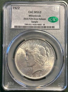 1922N 1h s[X_[ CACG MS63 CAC Tv EBb^[ubN 2025 t@V[[X