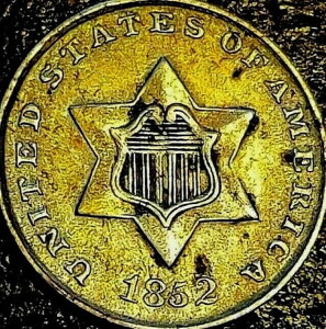 1852N AJ 3Zg - ugv - XF+ ڍ - 750 Vo[ - KM#: 75