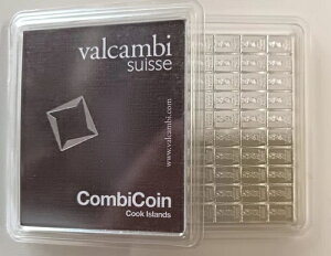 �V���o�[�o�[ Valcambi Suisse CombiCoin �N�b�N���� 100g �u���X�^�[�p�b�N