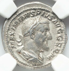 EMPIRE Maximinus Thrax I Signa NGC ChVF �V���o�[ �f�i���E�X ���[�}�Ñ�R�C�� D118