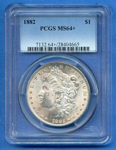 1882 P PCGS MS64+ �����K����� 1�h�� �č������� 1882-P MS-64+ �u���X�g�z���C�g OBH