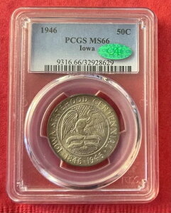 ??1946�N�A�C�I���L�O�n�[�t50�Z���g�d�� PCGS MS66 - CAC�g�[�����H�̈�i�I������������������I??