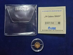 ?? 1/2 g GODE BAVARIAN �~���g 14k 0.585 �S�[���h ���E���h 1999 �h�C�c����50���N