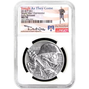 2018-P UNC $1 ꎟE 100 NLO NGC MS70 TravisMills.org E...