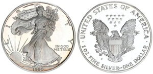 アメリカ合衆国 1ドル - 1オンス 銀貨 1990 S USA One Do 111796