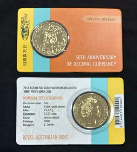 2016�N�I�[�X�g�����A50�Z���g�i0.50�h���j�R�C�� - �~�`�����b�L���[���h�}�l�[�t�F�A WMF