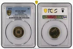 2012�N ��v�ҒǓ��L�O�� �S�[���h�|�s�[ 2�h���R�C�� PCGS MS65 #1381