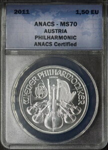 2011 I[XgA ?1,50 Vo[ tBn[j[ - ANACS MS70 En}x ?COINGIANTS?