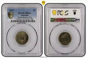2012�N ��v�ҒǓ��L�O�� �S�[���h�|�s�[ 2�h���R�C�� PCGS MS64 #1380