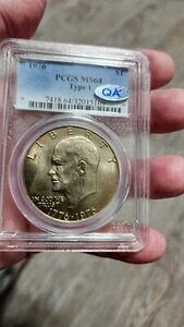 1976�N P�^�C�v1 �A�C�N 1�h�� �g�[���S�[���h ���C���{�[�_���[ PCGS MS64 �g�D���[�r���[ Qa