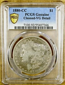 1880-CC PCGS VG 詳細 モルガン・ダラー - PCGS ゴールドシールド