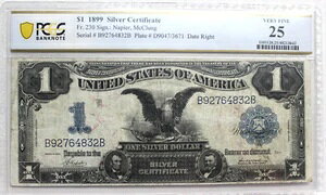 1899N 1hݏؖ FR 230 ubNC[O O[h PCGS 25 VF lCsAE}NO