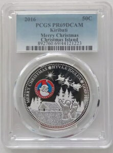 �L���o�X �V���o�[ �v���[�t 50 �Z���g �R�C�� 2016 �N �N���X�}�X �A�C�����h PCGS PR69 �g�b�v ??