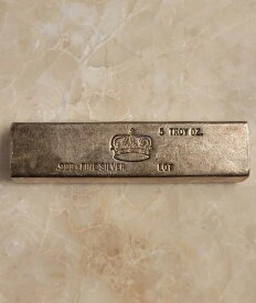 5オンス カリフォルニア クラウンミント .999 シルバーバー - ヴィンテージシルバー