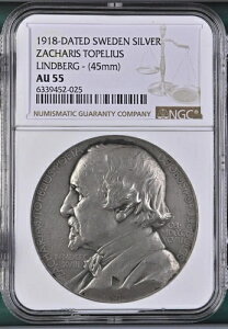 1918�N�� �X�E�F�[�f���� ��� �U�J���X�E�g�y���E�X�E�����h�o�[�O - (45mm) -NGC AU 55