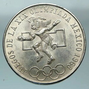 1968�N ���L�V�R XIX �I�����s�b�N �A�X�e�J �{�[���v���C���[ �r�b�O 25 �y�\ �V���o�[ �R�C�� i84476