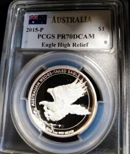 2015�N P �I�[�X�g�����A $1 1�I���X �V���o�[ �E�F�b�W�e�[���C�[�O�� PCGS PF 70 COA �n�C�����[�t