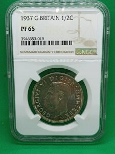 1937�N �C�M���X �W���[�W6�� �␻�n�[�t�N���E�� 2�V�����O �V�b�N�X�y���X FDC NGC PF 65