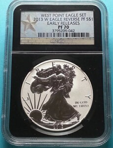 2013 W �A�����J�� �V���o�[ �C�[�O�� Rev PF 70 .999 Fine E.R. �V���o�[ �X�^�[ �p�[�t�F�N�g!!!