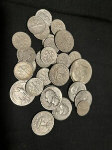 4オンス袋入り 混合米国ジャンク銀地金コイン すべて90%銀 1965年以前