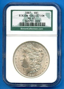 1887 P NGC MS63 �����K����� 1�h�� �č������� 1887-P MS-63 �r�j�I���R���N�V����