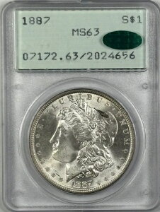 1887-P �����K���E�_���[ $1 PCGS MS63 CAC OGH ���g���[ - �u���C�g�z���C�g