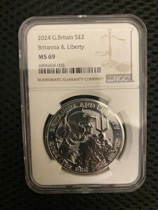 2024 G. �u���e�� 2�|���h��� MS69 NGC �u���^�j�A�����o�e�B