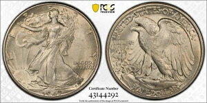 1947�N D �E�H�[�L���O�E���o�e�B �n�[�t�_���[ PCGS �S�[���h�V�[���h MS65