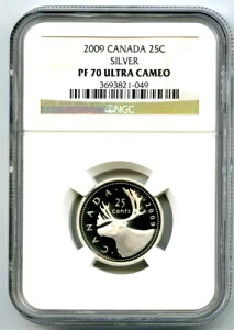 2009�N �J�i�_ �V���o�[ �v���[�t 25�Z���g NGC PF70 UCAM �N�H�[�^�[ ���� �킸��2���̂�