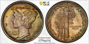 1943-D g[ }[L[ _C ~ PCGS MS66+FB ~ Jtȃg[!
