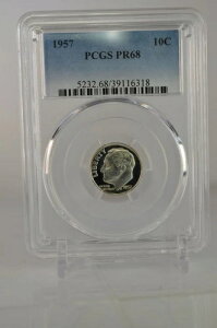PR68 1957�N ���[�Y�x���g �V���o�[ �_�C�� PCGS �O���[�f�b�h �v���[�t �t���X�e�b�h �f�B�[�v�J���I���R�C��