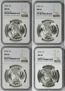 bg4 RC قȂt s[X_[ $1 MS 64 NGC 1922A1923A1924A1925