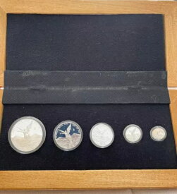 2023年メキシコ5枚セット シルバー リベルタッド プルーフコイン (1.9オンス、木箱入り)