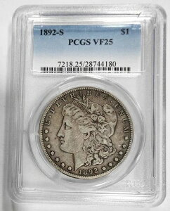 RC 1892 S [K 90% Vo[ h PCGS VF 25 KM 110 ASW 0.7734 g[