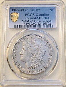 1900-O トップ100 VAM-7A O/CC モルガン銀貨 PCGS XF 詳細