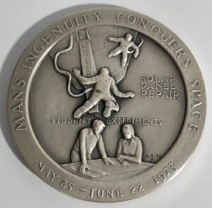 1973 �X�J�C���{ 1 �V���o�[���_�� �\�[���[�p�l���C�� 139g MEDALLIC ART CO N.Y.