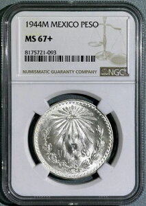 ���L�V�R 1944M �V���o�[ 1 1/2 �y�\ �����`���C�X BU �R�C�� NGC MS67+ 2nd Finest 6/6