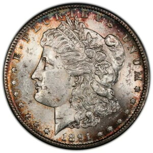 1891�N S ���[�K����� PCGS MS61 �S�[���h�V�[���h $1 �č������� ���A�g�[��