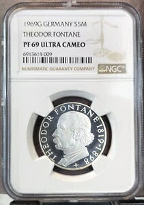 1969�N �h�C�c �V���o�[ 5 �}�[�N�E�e�I�h�[���E�t�H���^�[�l NGC PF 69 �E���g���J���I ���A �g�b�v�|�b�v