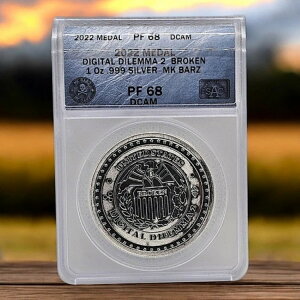 2022 MK BarzufW^ W} 2v - 1 IX .999 Vo[ ANACS PF 68 DCAM !