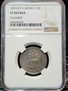 1881 HO A 25 CENTAVOS GV[WALVR Vo[ NGC VF ڍ - s 19K
