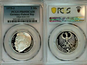 hCcA 5}N 1975-J EBERT PCGS PR 69 DCAM ( 16 )A