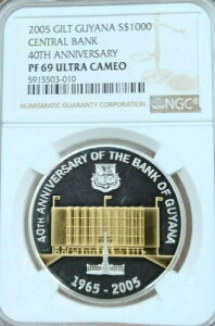 2005�N �K�C�A�i �V���o�[ 1000�h�� ������s�L�O NGC PF 69 �E���g���J���I�g�b�v