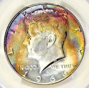 1966�N PCGS MS66 SP66 �����X�^�[ �}���`�J���[ ���C���{�[�g�[�� �P�l�f�B SMS �n�[�t�_���[