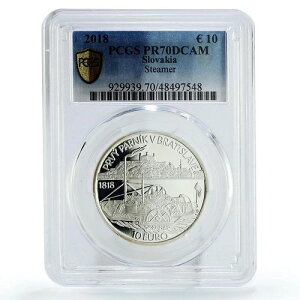 �X���o�L�A 10���[�� �h�i�E��ŏ��̏��C�D PR70 PCGS ��� 2018�N