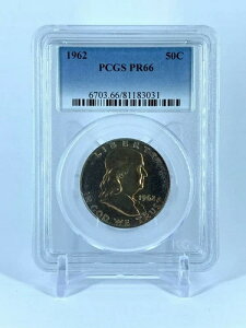PR66 1962 PCGS�O���[�h �t�����N���� 90% �V���o�[ �n�[�t�_���[ �v���[�t�R�C�� �����X�^�[�g�[��